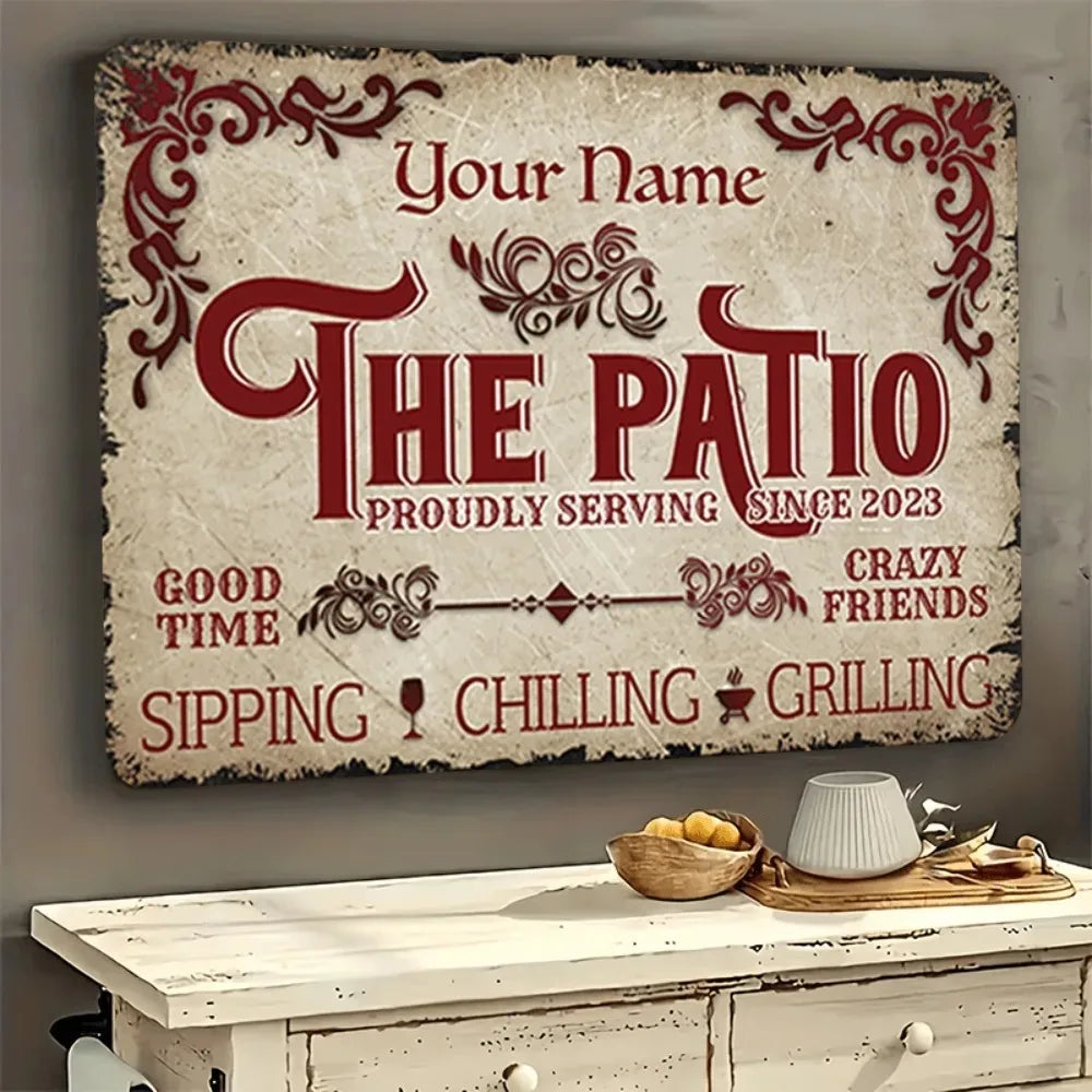 Custom 2D Metal Wall Sign 20 x 30 cm (7.9 x 11.8 in) Unframed Tin Plaque - Decorative Indoor & Outdoor Yard Ornament