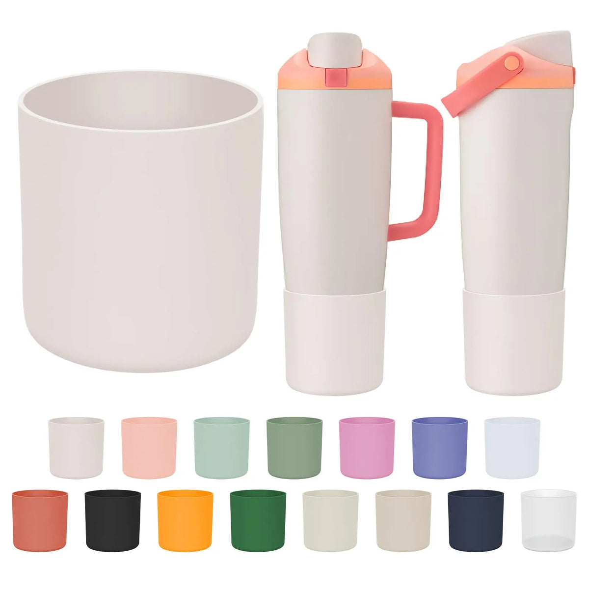 Silicone Protective Boot Sleeve for 30 oz (887 ml) & 40 oz (1.18 L) Tumbler Bottles, Anti-Slip Full-Bottom Cover