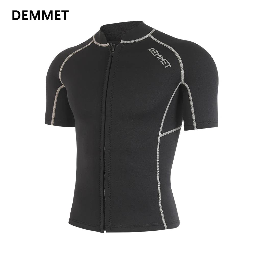 Men's Short Neoprene Wetsuit - Jacket or Pants 1.5mm / 3mm Front-Zip Split Sleeve for Surfing, Diving & Spearfishing