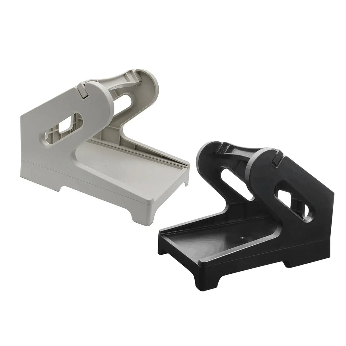 Compact Desktop Label Holder Stand for Thermal Roll and Fanfold Labels, Detachable Shipping Label Roll Holder for Office Warehouse Retail