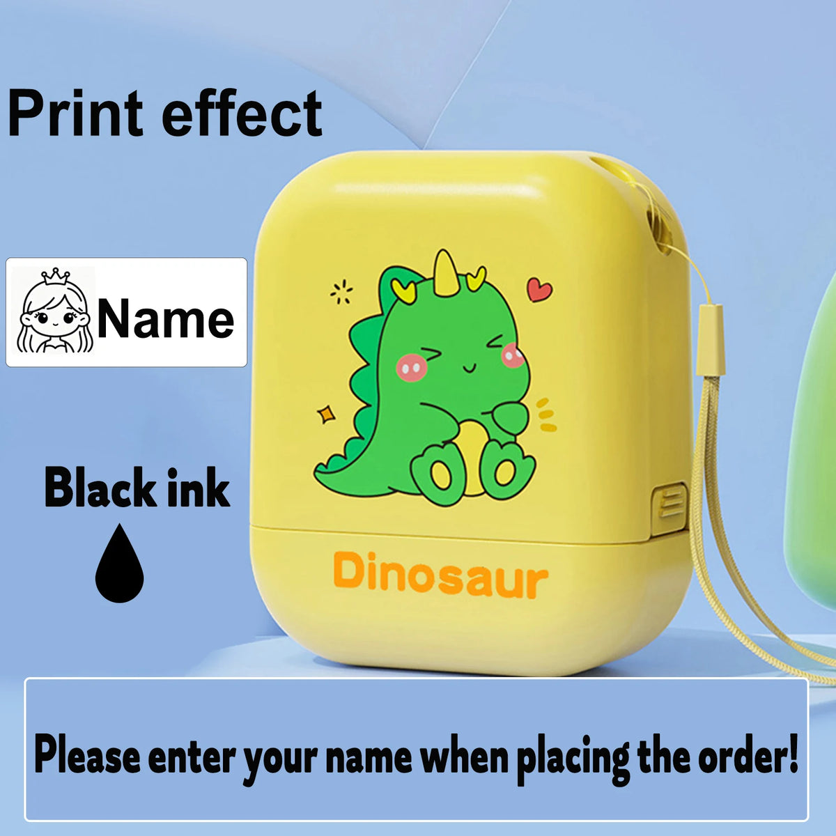 Personalized Waterproof Name Stamp for Kids – Self-Inking Clothing & School Bag Labels