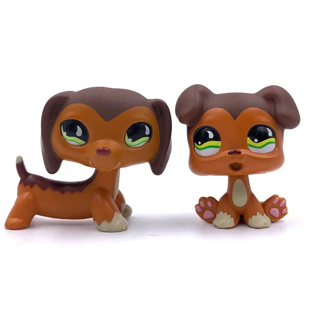 2-Pack Mini Pet Figurines — Cute Dog & Cat PVC Bobble Head Collectibles, 1.5–2 in (4.8–5.5 cm)