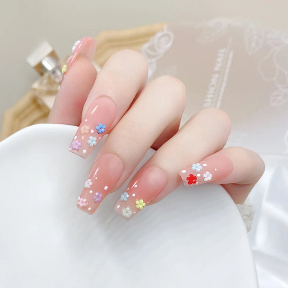 12-Grid 3D Flower Nail Charms Set - Mixed Colors Caviar Beads, Rhinestones & Pearls for DIY Nail Art (3mm & 6mm / 0.12 in & 0.24 in)