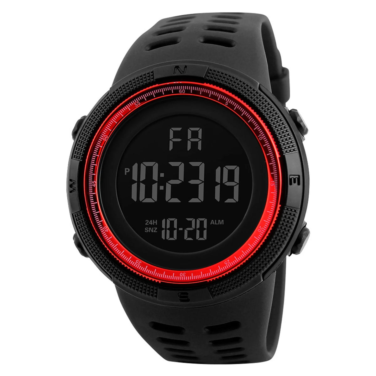 Men's Digital Sports Watch Waterproof Luminous Stopwatch Alarm for Running Climbing Fishing