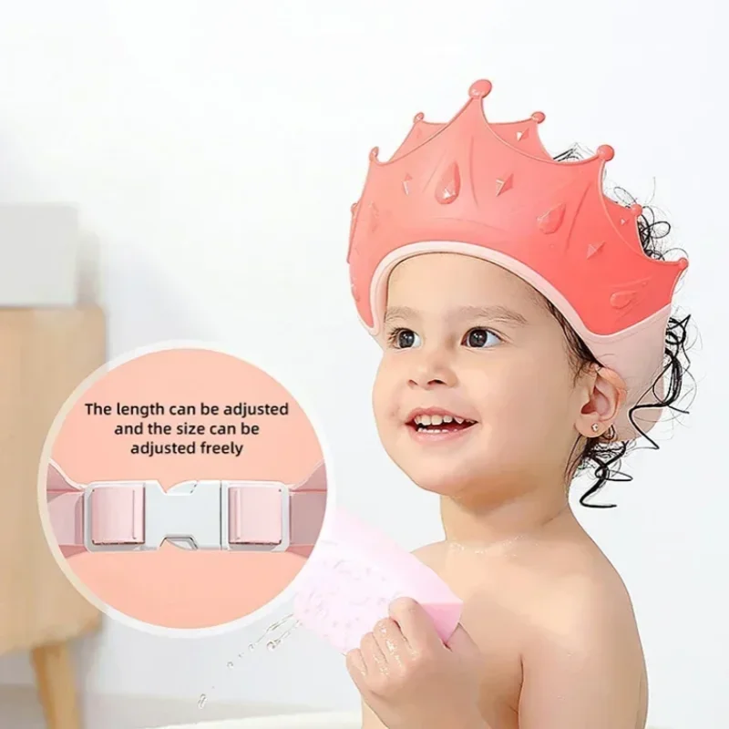 Adjustable Baby Shower Cap – Infant & Toddler Shampoo Shield with Ear Protection