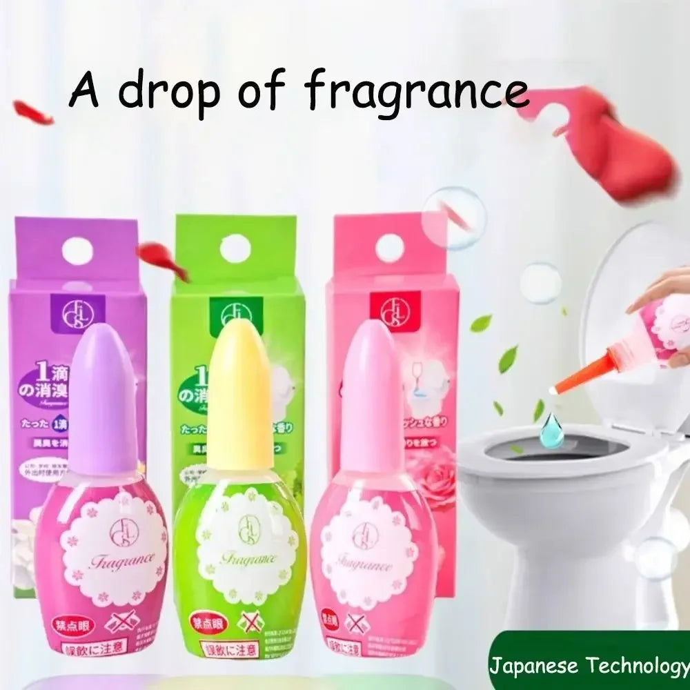 Toilet Deodorizer 20ml Concentrated Anti-Bacterial Air Freshener for Bathroom, Drain & Trash Can - Long-Lasting Aromatherapy