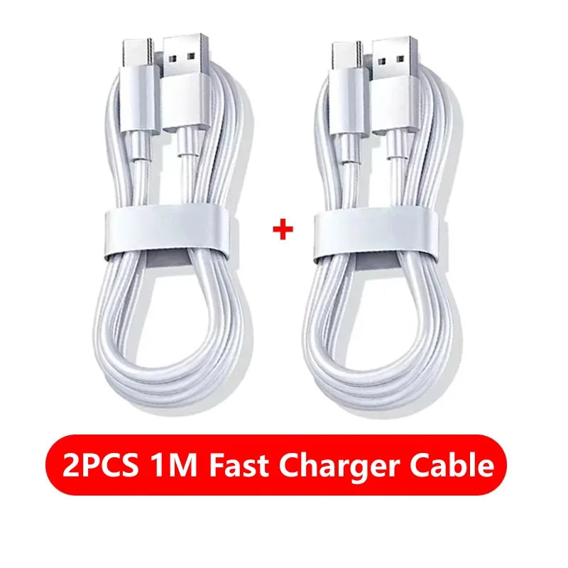 4-Pack USB-A to USB-C Fast Charging Cable — 6A 120W, 1m/2m High-Speed Data Sync for Android Phones