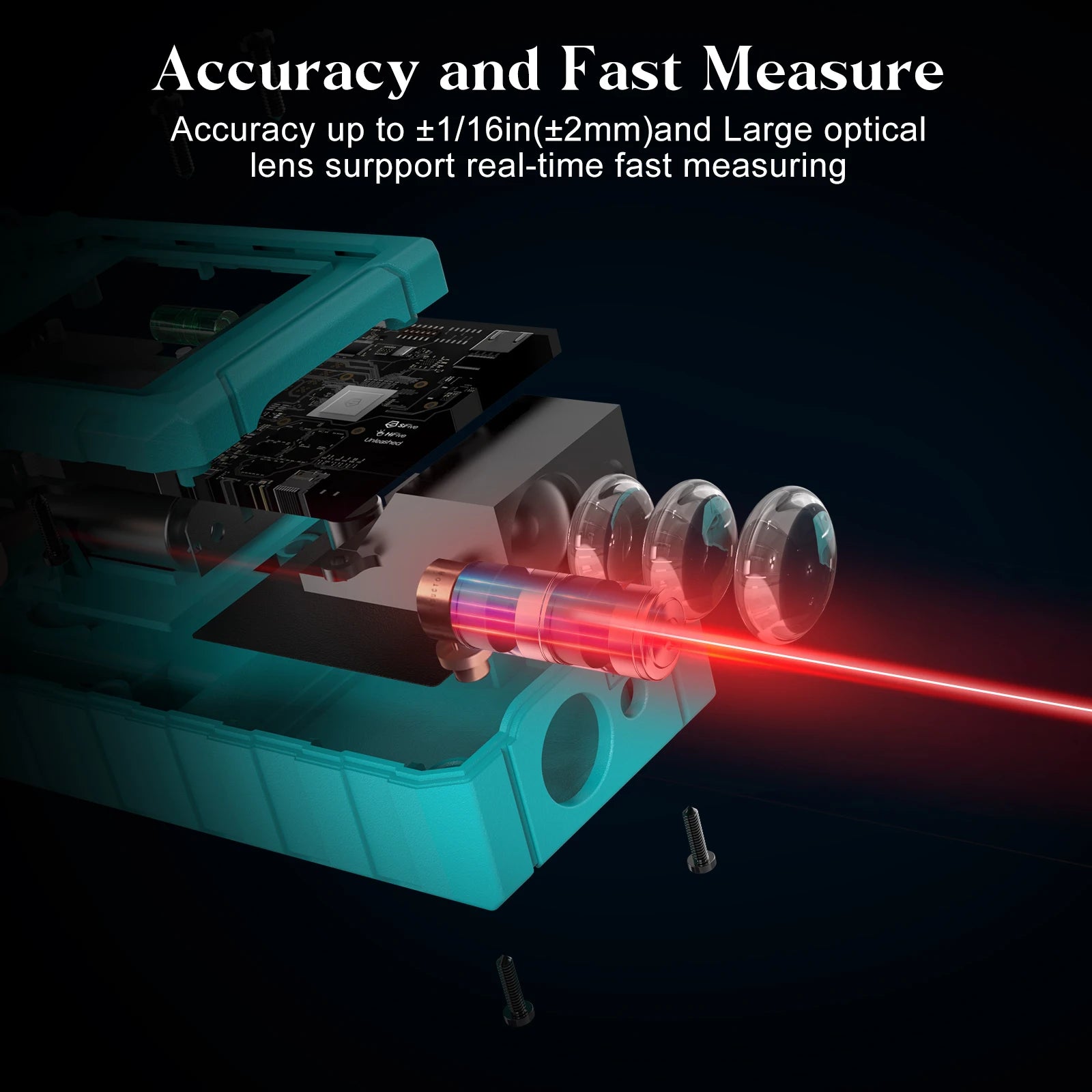 Mini Laser Rangefinder 50m / 70m / 100m (164ft / 229ft / 328ft) Portable Laser Distance Meter, High Accuracy ±2mm, Backlit