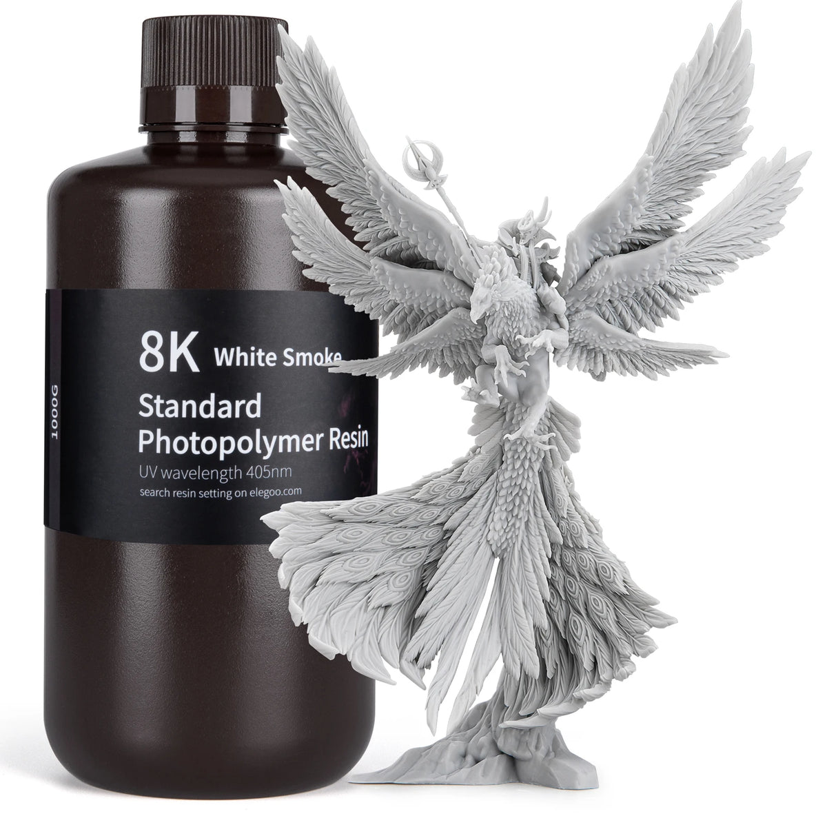 UV 3D Printing Resin 405nm, ABS-like, Water Washable, 8K Compatible for MSLA/DLP/LCD Printers