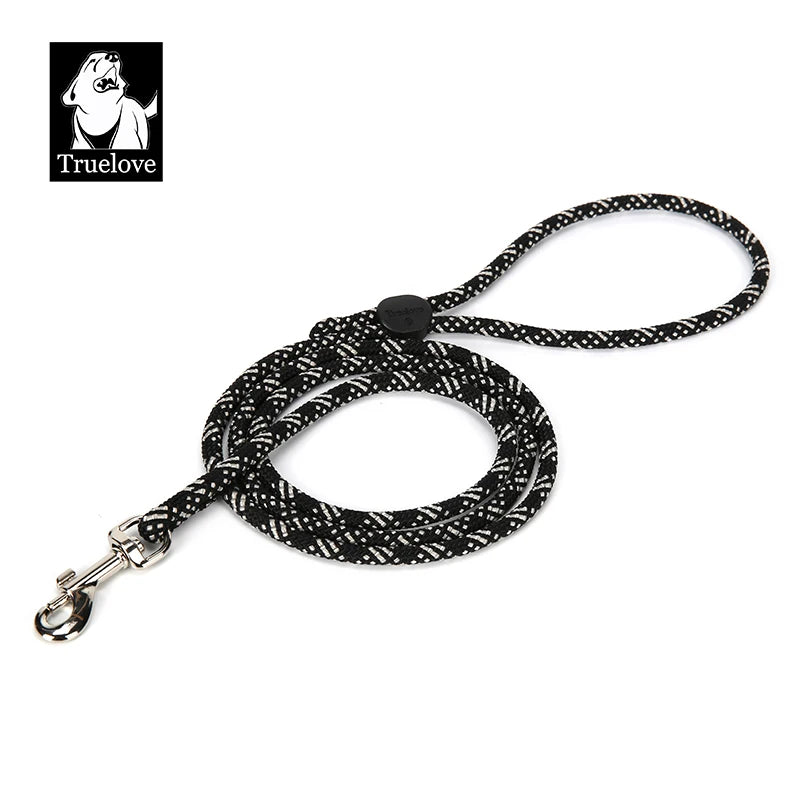 Lightweight Nylon Rope Dog Leash – 120 cm (47 in) Durable Clip for Small Dogs & Cats, Striped Outdoor Walking & Training Lead