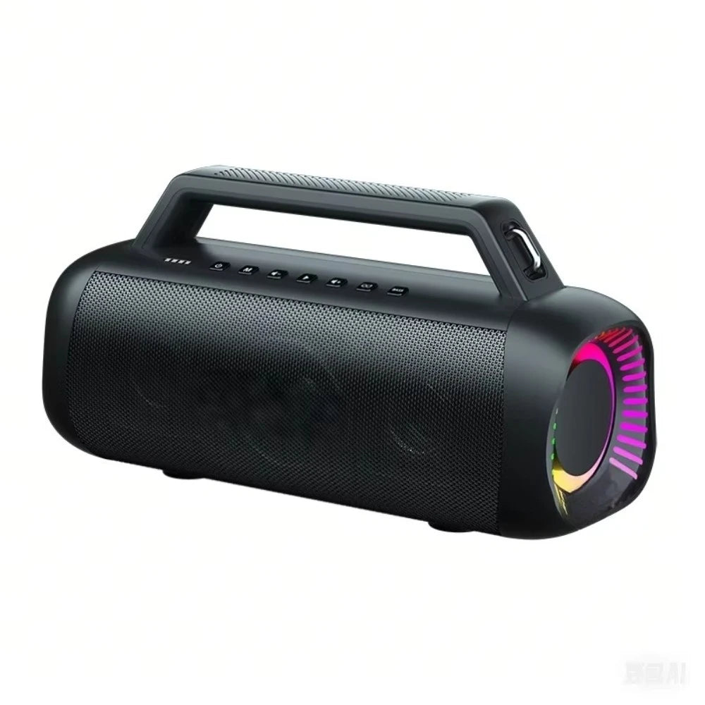 80W Bluetooth Speaker with RGB LED Light - Portable Outdoor & Desktop Home Speaker