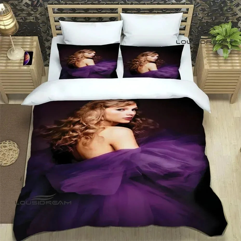 Luxury 3D Print Microfiber Duvet Cover Set with 2 Pillowcases – 100% Polyester Soft Breathable Bedding, Perfect Birthday Gift