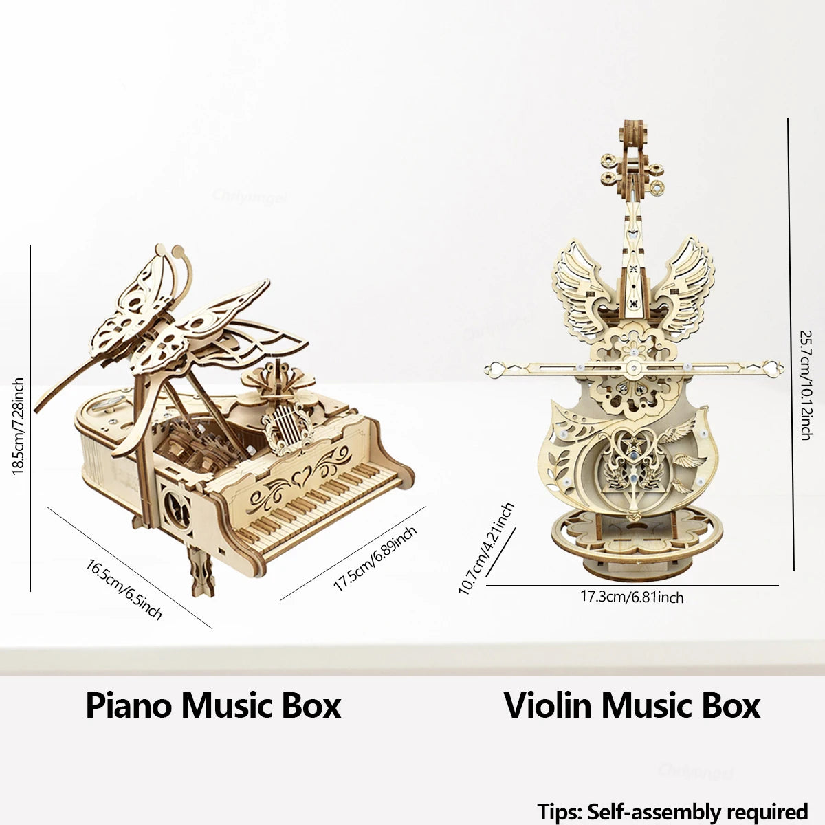 3D Wooden Piano Music Box DIY Model Kit — Mechanical Puzzle for Teens & Adults
