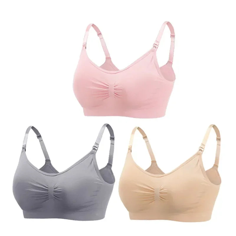 3-Pack Maternity Nursing Bras – Soft Wire-Free Breastfeeding Bra for Pregnancy & Nursing