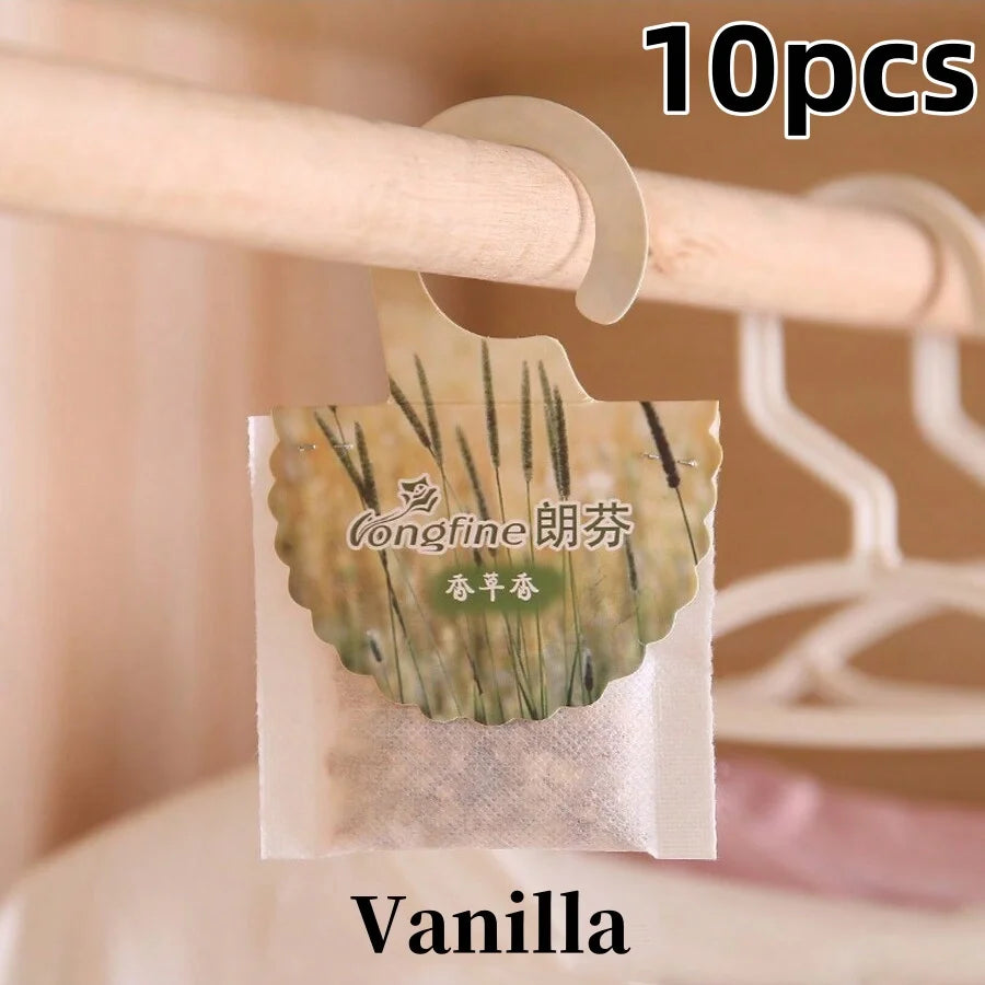 5/10-Pack Hanging Scented Sachets for Closet & Drawers — Long-Lasting Aromatherapy Air Freshener & Moth Repellent
