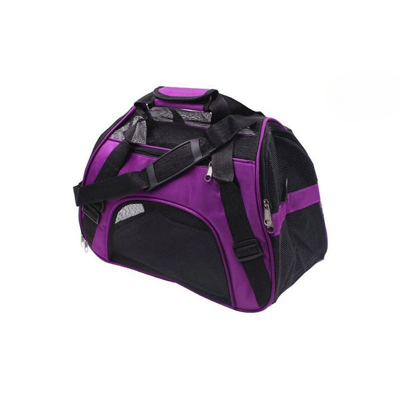 Portable Soft-Sided Pet Carrier Bag – Breathable Mesh Travel Carrier for Cats, Dogs & Puppies (S/M/L)