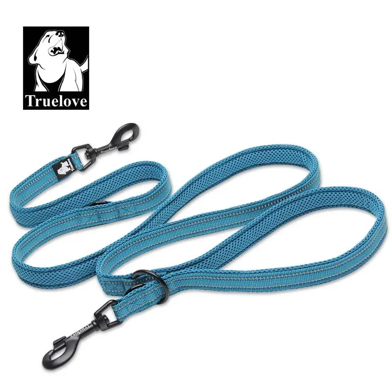7-in-1 Adjustable Hands-Free Dog Leash - Reflective Multi-Function Double Lead for 2 Dogs (2.0 m / 6.6 ft, 2.5 m / 8.2 ft)
