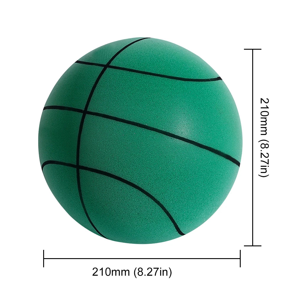 Kids Silent Foam Basketball — Indoor Squeezable Bounce Ball, Sizes 3/5/7