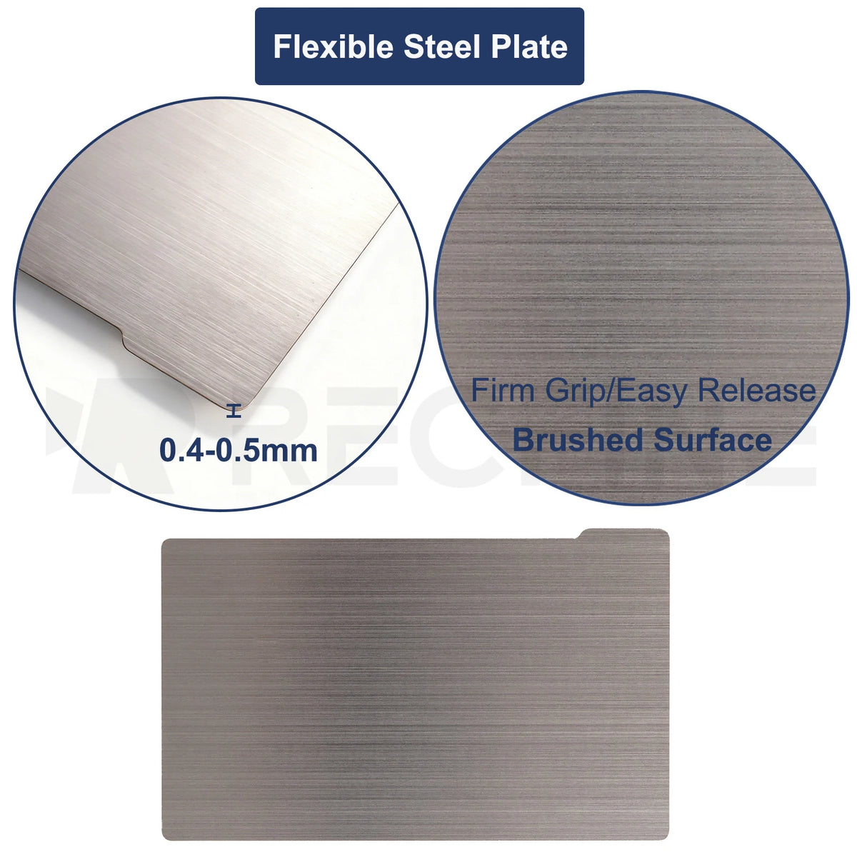 Universal Magnetic Flexible Steel Build Plate for Resin 3D Printers - Easy-Release Spring Steel Surface