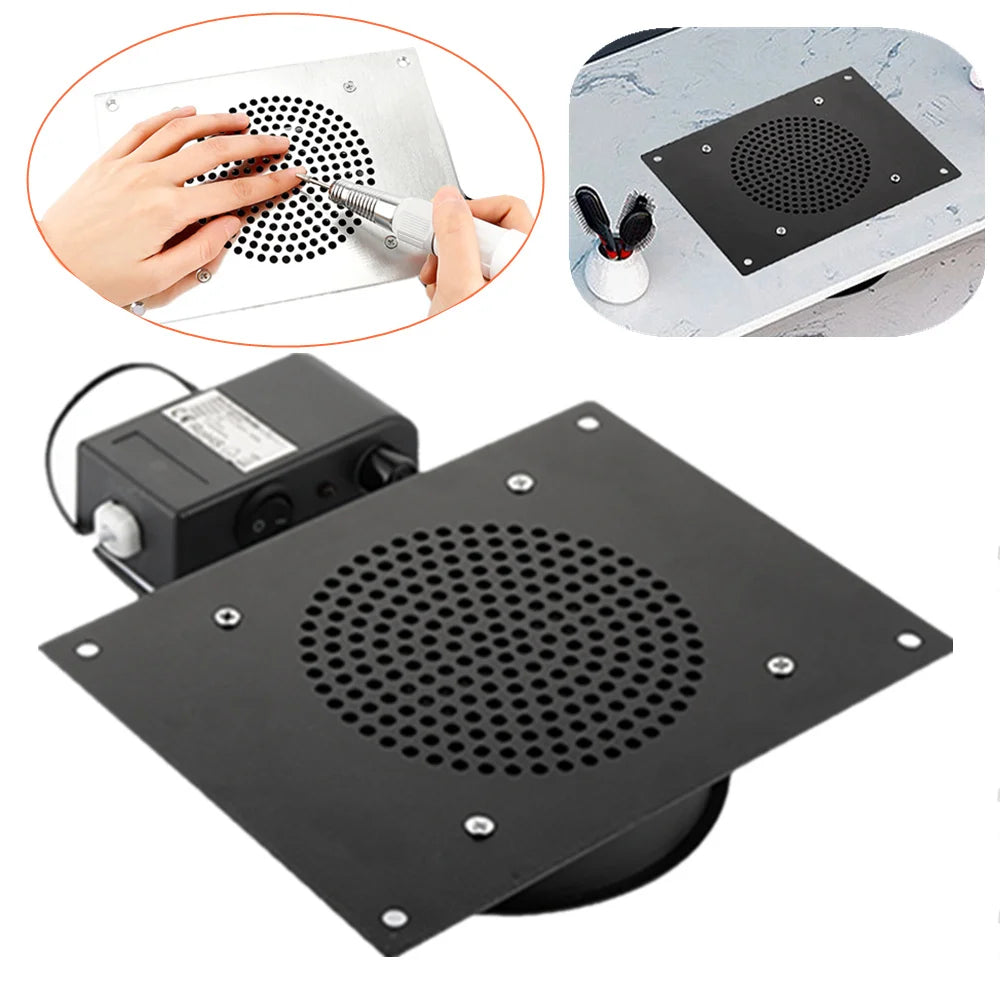 2800RPM Desk Nail Dust Collector Built-In Suction Fan for Nail Art & Salon – 3 Replaceable Dust Bags