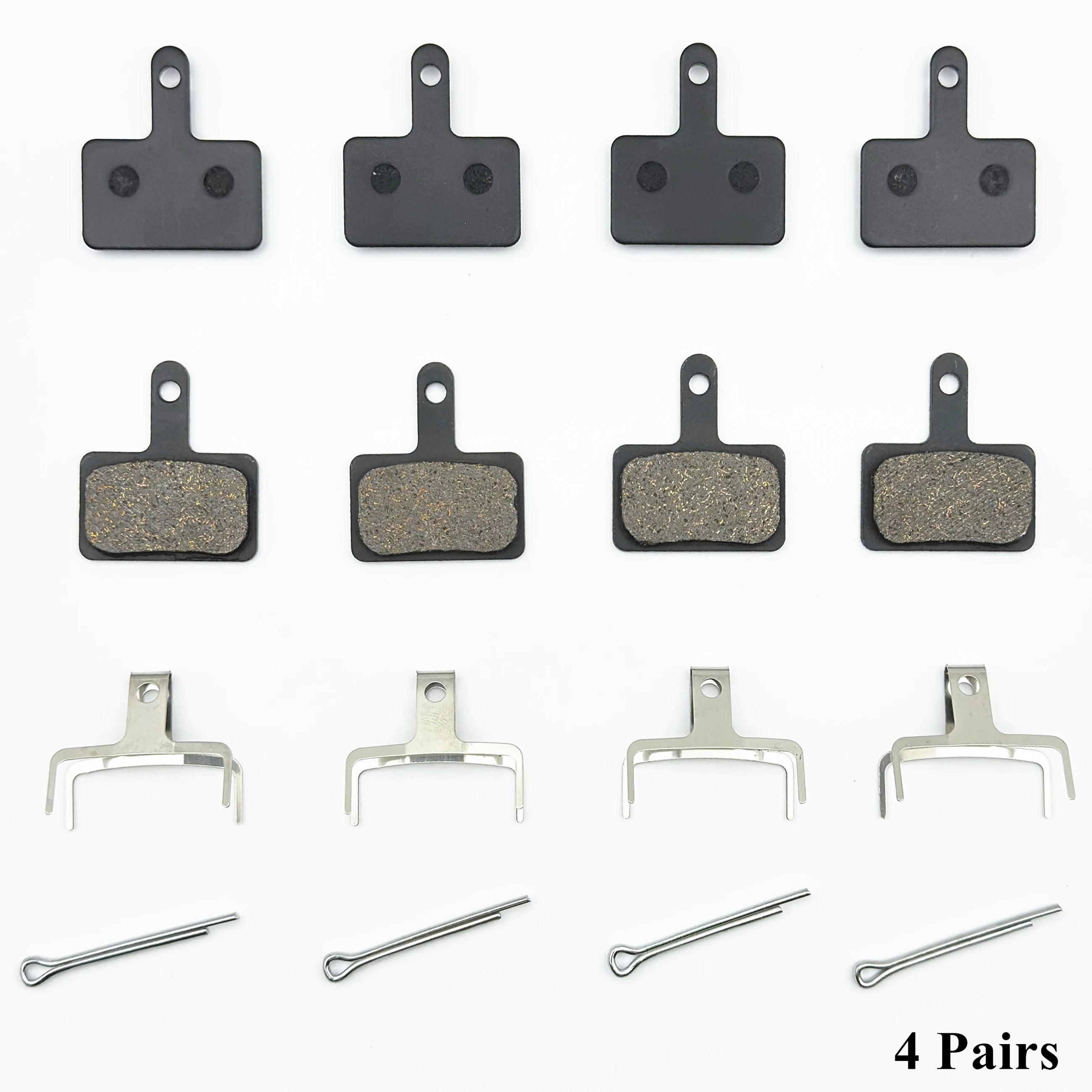 2/4/12-Pair Hydraulic Disc Brake Pads for Mountain Bikes — Resin, Semi-Metal & Ceramic Options