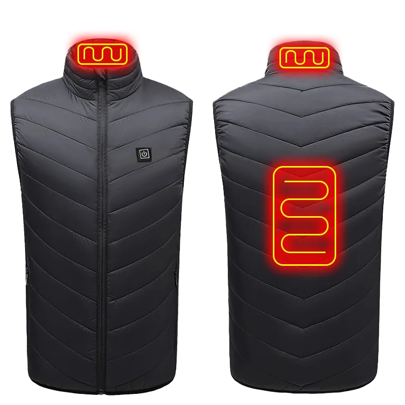 21-Zone Graphene USB Heated Vest – Unisex Electric Heated Jacket for Camping & Outdoor
