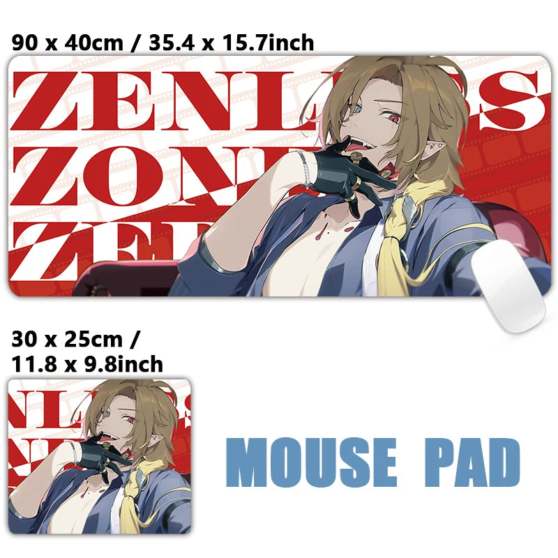 XXL Anime Gaming Mouse Pad – Hoshimi Miyabi & Evelyn Ellen Desk Mat, Large Keyboard Mousepad with Non-Slip Silicone Base