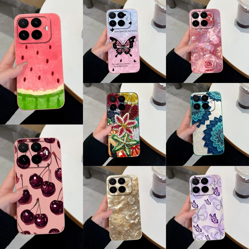Liquid Silicone Phone Case for Xiaomi 17T / 17T Pro — Vibrant Fruit Print Soft Shell, Anti-Fingerprint Shockproof Bumper