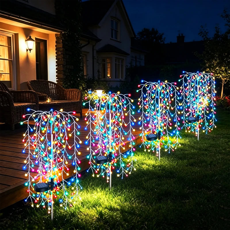 Firework Solar LED Garden Lights Waterproof Outdoor Fairy Lights for Patio, Pathway & Yard