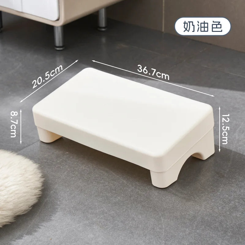 Ergonomic PP Footrest Under-Desk Foot Stool Cushioned Foot Rest for Office Home Sofa