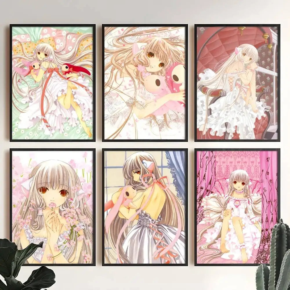 Kawaii Anime Girl Poster – High-Quality Cute Manga Wall Art Print for Bedroom, Living Room & Bar