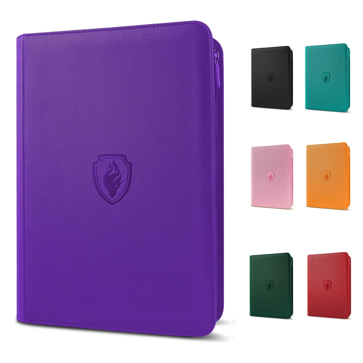 9-Pocket Zipper Card Binder 360-Card Trading Card Holder Book with Premium PU Zip Cover Side-Loading Sleeves