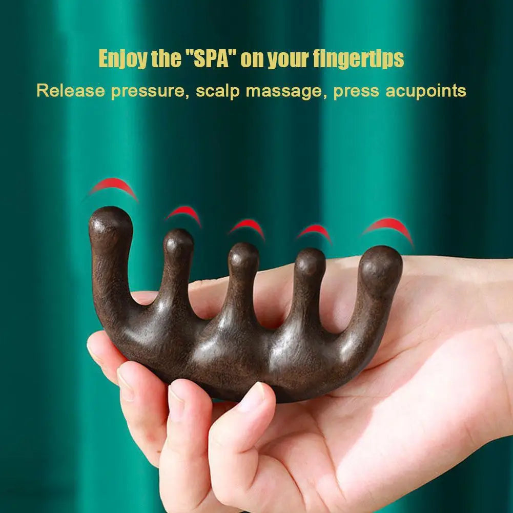Gua Sha Massage Comb - Wide-Tooth Scalp, Face & Body Massager