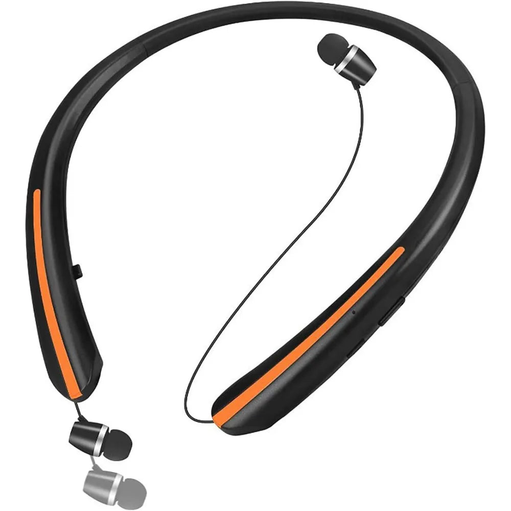 Noise Cancelling Neckband Earphones Bluetooth 5.0 - Wireless In-Ear Headset with Active ANC & In-Line Controls