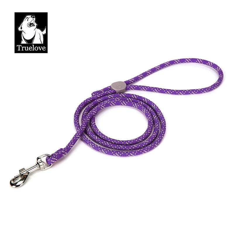 Lightweight Nylon Rope Dog Leash – 120 cm (47 in) Durable Clip for Small Dogs & Cats, Striped Outdoor Walking & Training Lead