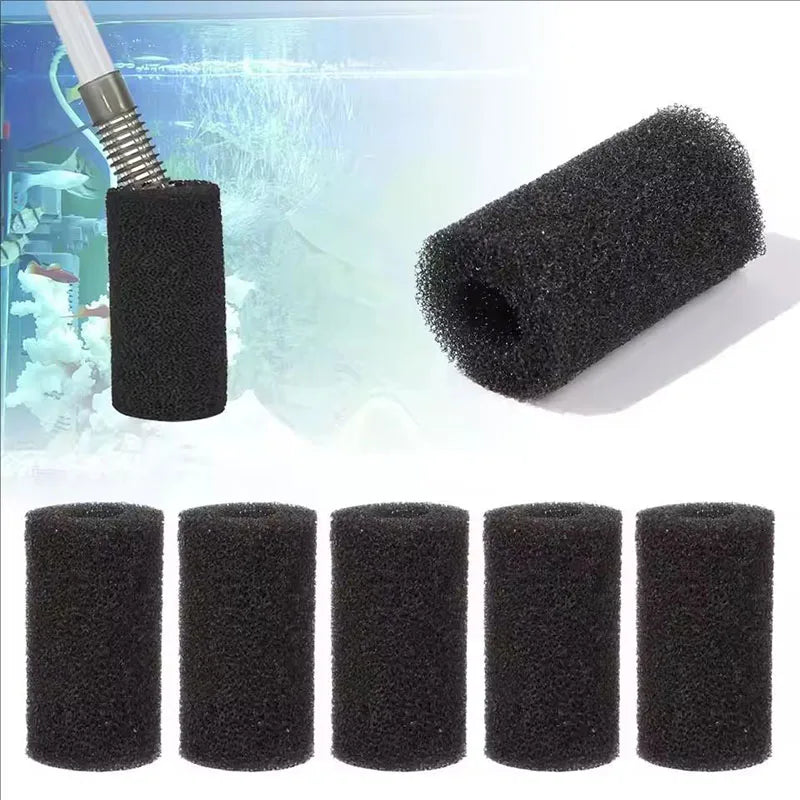Aquarium Filter Sponge 4/8-Pack, Pre-Filter Inlet Cartridge for Fish Tank - Shrimp-Safe