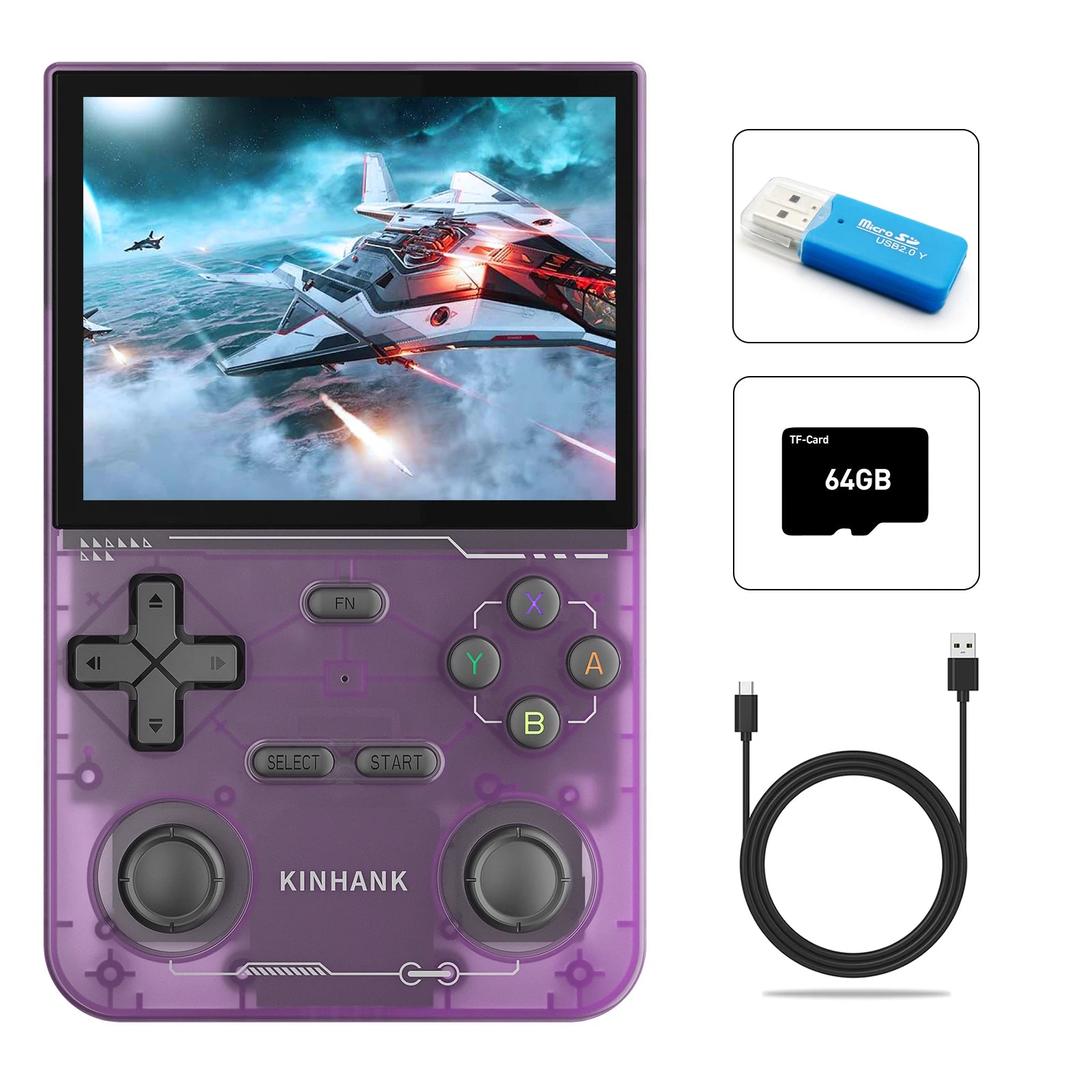 Open-Source Retro Handheld Game Console — 16,000+ Classic Games, PS1/PSP/N64/Dreamcast Emulators, 3.5-inch (88.9 mm) IPS 640×480 500nit
