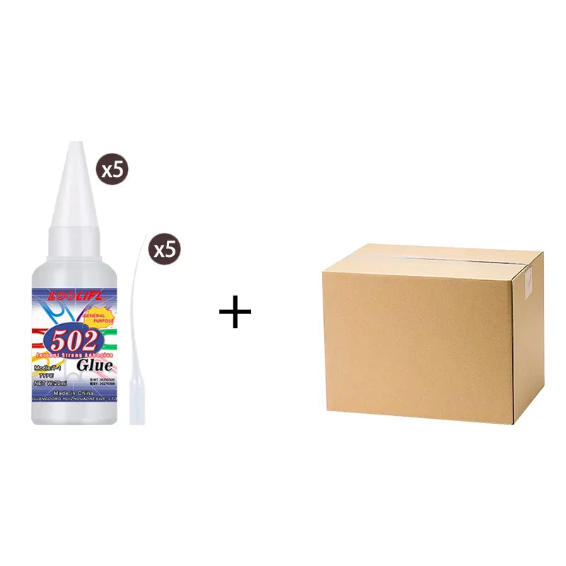 502 Super Strong Quick-Drying Glue for Plastic, Wood, Metal & Ceramic – Clear Low-Odor Adhesive, 20ml (0.68 fl oz)