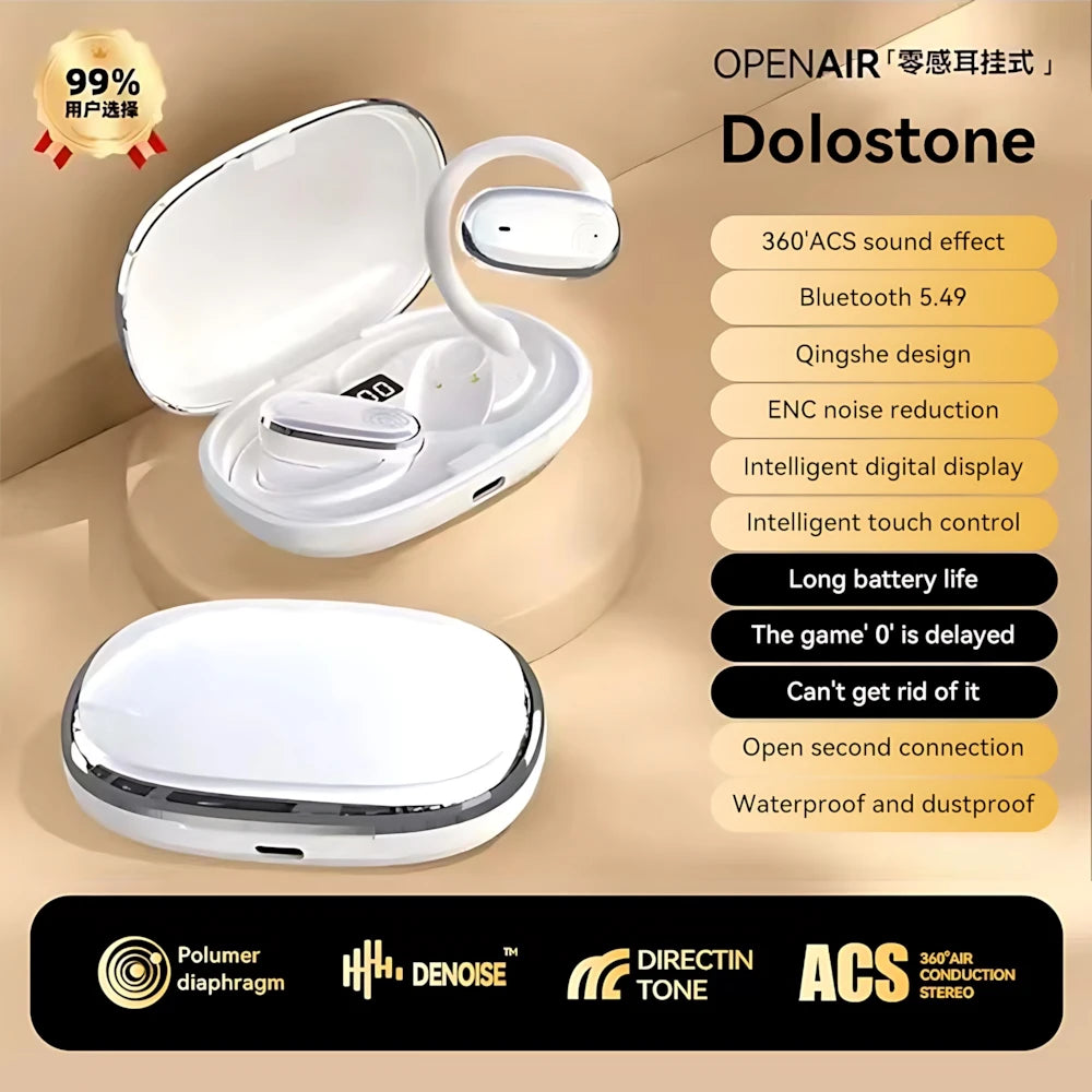 Bluetooth 5.3 True Wireless Earbuds with LED Display, ANC, Touch Controls, Waterproof Hi‑Fi Stereo Headset with Mic & Charging Case