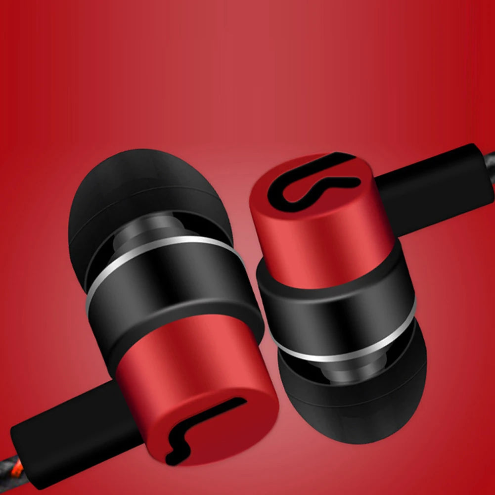 3.5mm In-Ear Wired Earbuds with Mic — Bass Stereo & Noise Cancelling