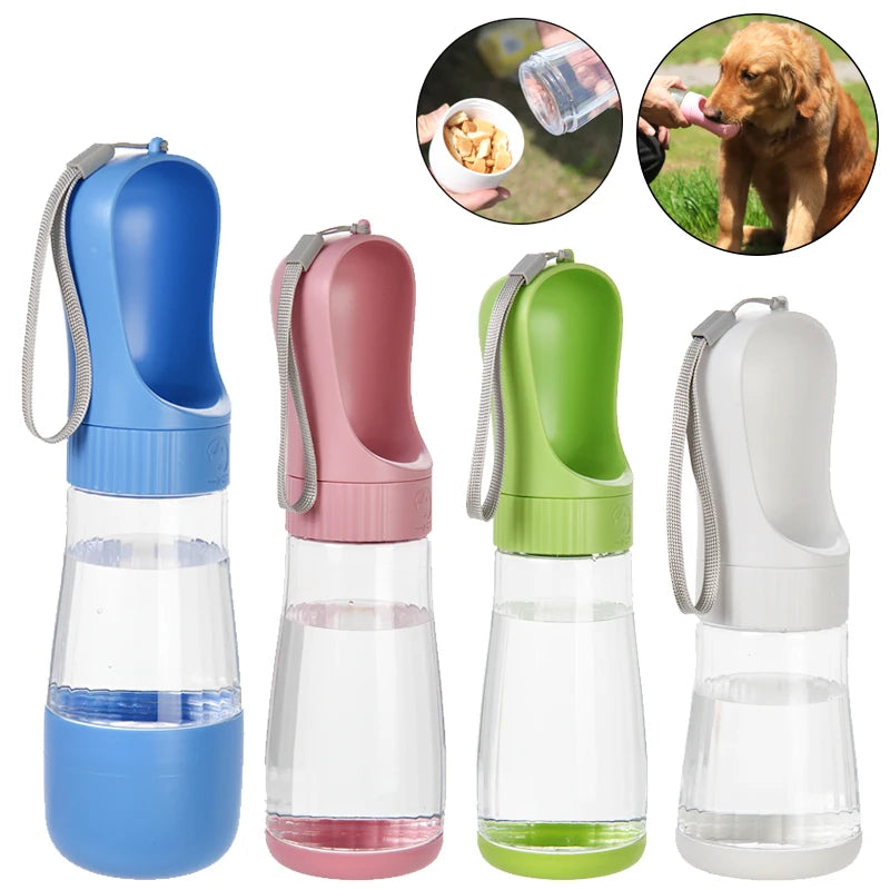 Portable 2-in-1 Dog Water Bottle with Food Container – Travel Pet Water Dispenser for Small to Large Dogs & Cats
