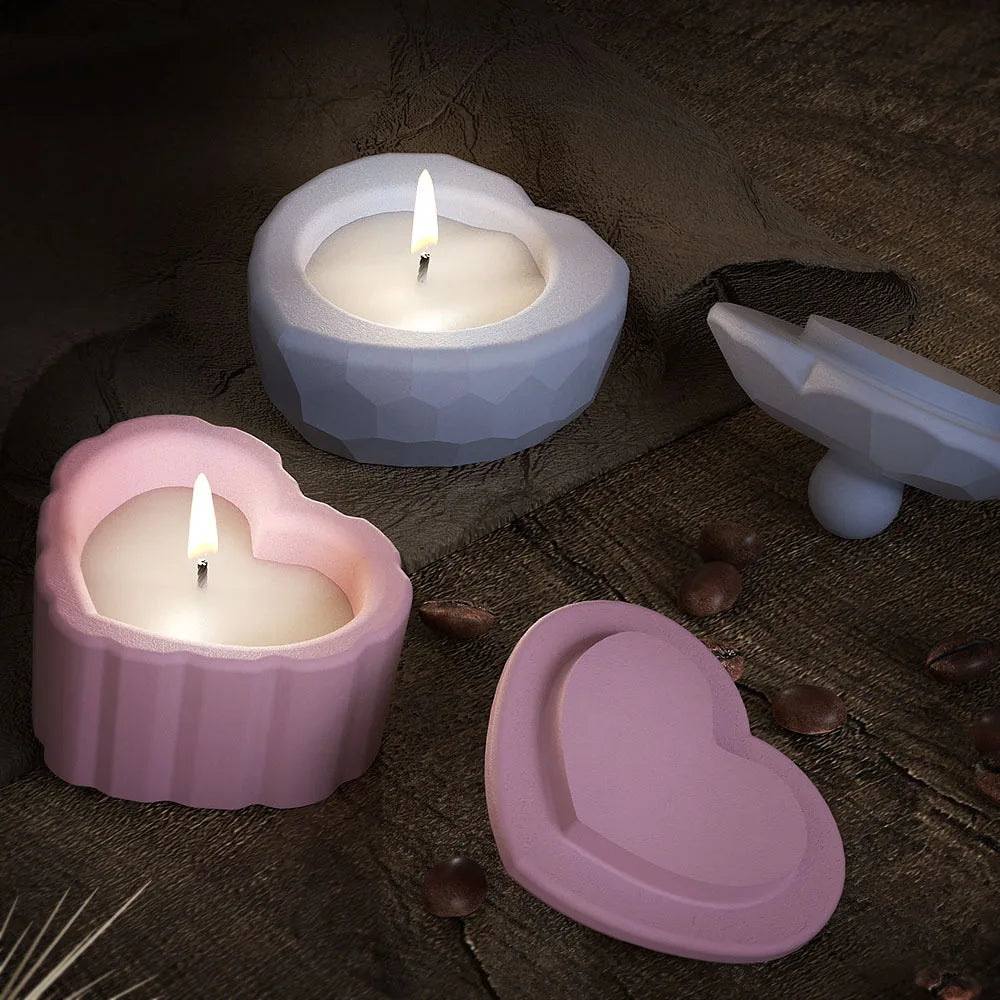 DIY Heart-Shaped Silicone Mold (1-Pack) – Love Candle Cup for Candles, Resin, Soap & Chocolate