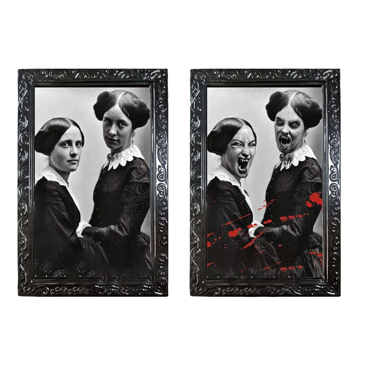 Animated 3D Changing Face Picture Frame - Halloween Scary Wall Portrait Prop for Home & Party