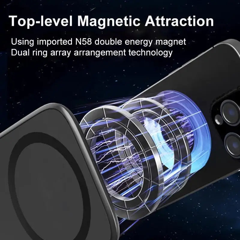 Foldable Magnetic Phone Stand with Strong Adhesive Mount for Car Dashboard and Desk, Compatible with Magnetic Cases