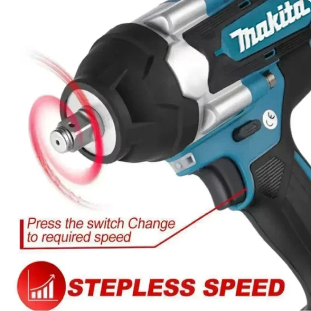 18V Brushless Cordless Impact Wrench 1000 N·m (737 lb·ft) High Torque Drill & Screwdriver