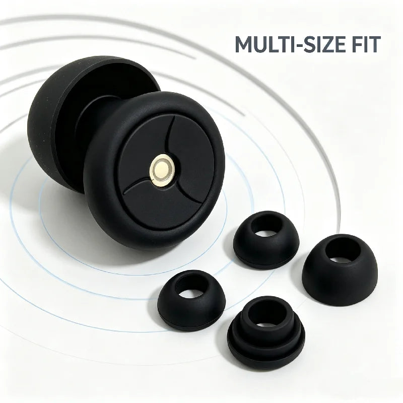 Noise-Canceling Earplugs for Sleeping, 50 dB Reusable Silicone Earplugs with Multiple Ear Tip Sizes