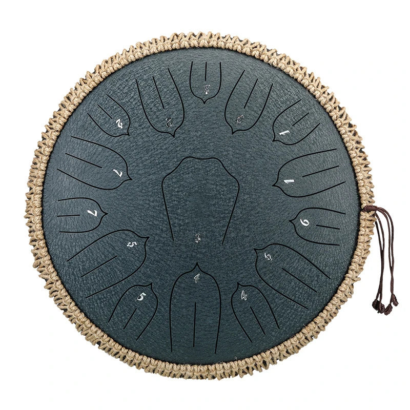 13-Inch (32 cm) 15-Note D-Tone Steel Tongue Drum Glucophone Handpan Percussion