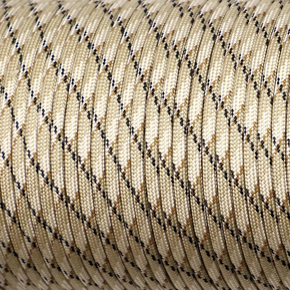 9‑Core 650 lb (295 kg) Paracord 4 mm (0.16 in) – 5/15/31 m (16.4/49.2/101.7 ft) Tactical Survival Parachute Rope for Lanyard, Bracelet, Dog Collar & Tent