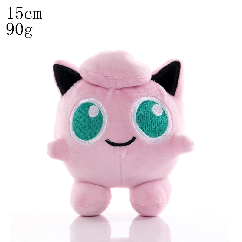 Pikachu & Friends 8 in (20 cm) Plush Stuffed Animal — Pikachu Charmander Squirtle Bulbasaur Eevee Scorbunny Gengar Snorlax Christmas Gift