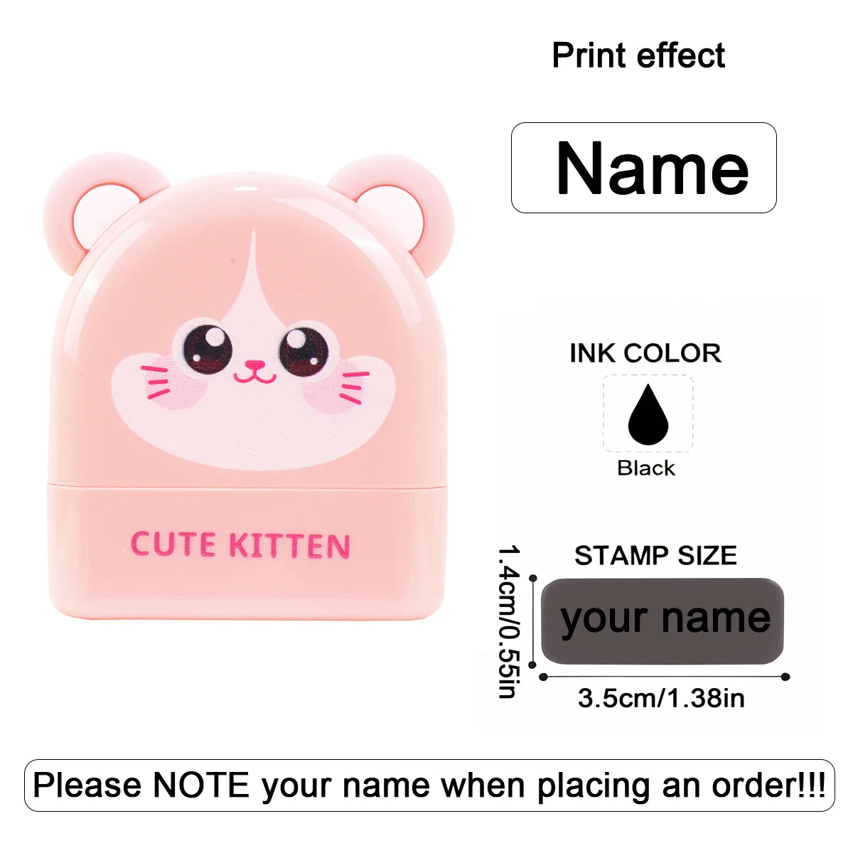 Personalized Waterproof Name Stamp for Kids – Self-Inking Clothing & School Bag Labels